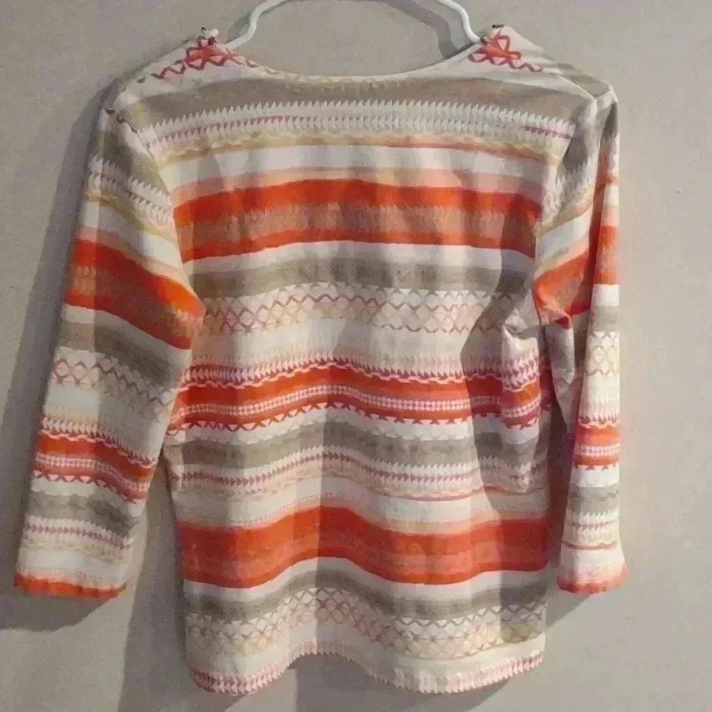 Ruby Rd. Top Aztec Print Size Medium - image 3
